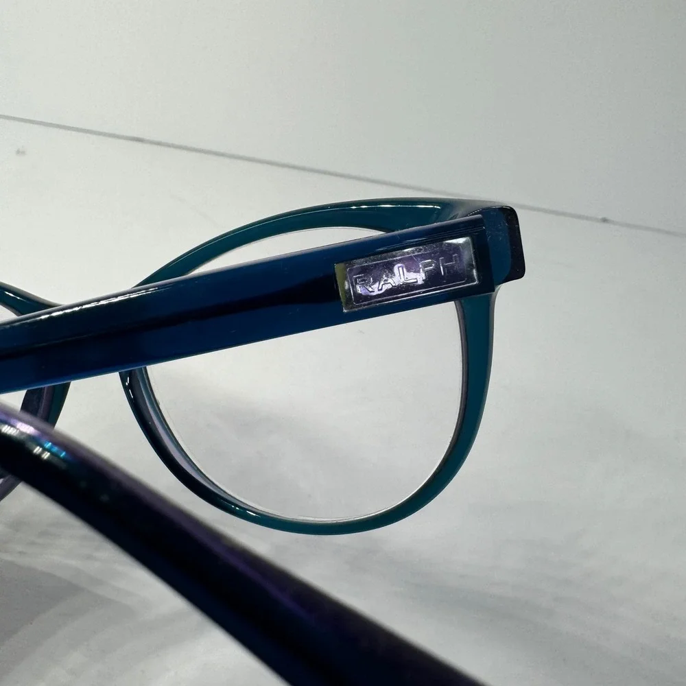 Ralph‎ Lauren RA7094 Teal Purple Cat Eye Eyeglasses Frames 54-17-145 with Case